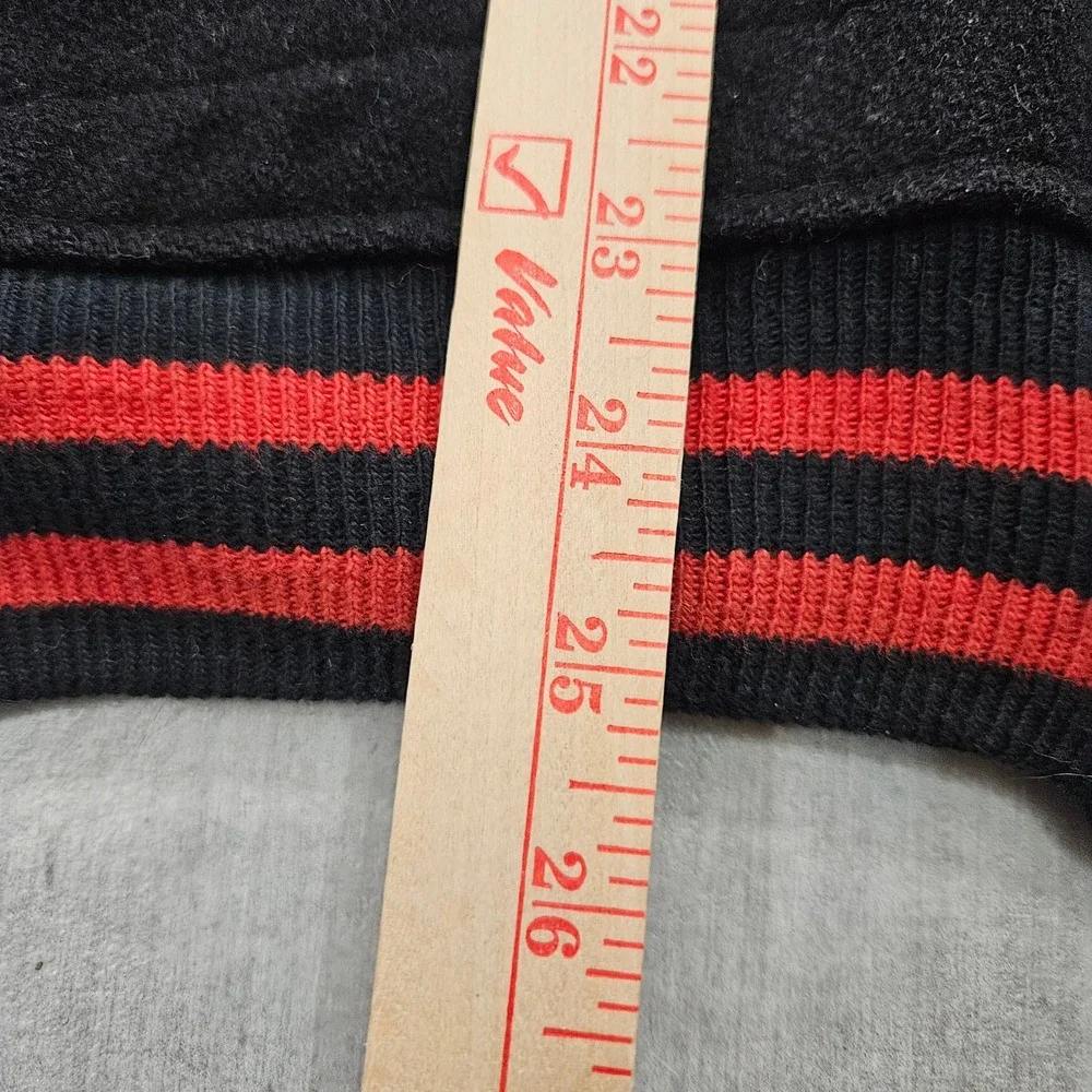 Vintage Felco New York Wool Varsity Jacket Mens Large Black Red Alton Letterman‎